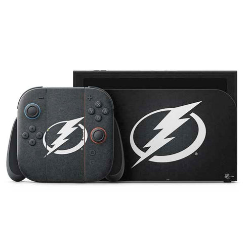 NHL Tampa Bay Lightning Black Background Nintendo Switch 2 (2025) with Joy-Con Skin